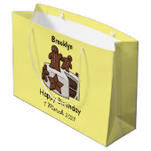 Cartoon-Abbildung Große Geschenktüte (Rückseite Schrägansicht)