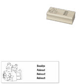 Cartoon-Abbildung Gummistempel (Stempel)