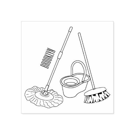 Cartoon-Abbildung Gummistempel (Prägung)