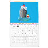 Cartoon-Abbildung Kalender (Mär 2027)
