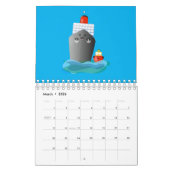 Cartoon-Abbildung Kalender (Mär 2026)