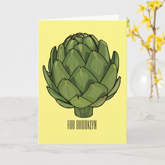 Cartoon-Abbildung Karte (Gelbe Blume)