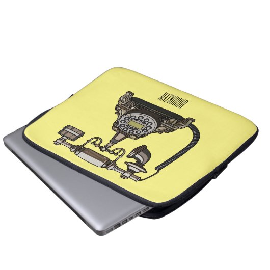 Cartoon-Abbildung Laptopschutzhülle (Vorne Knopf)