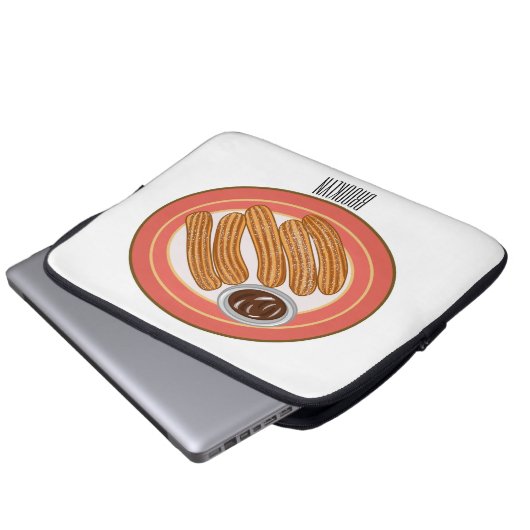 Cartoon-Abbildung Laptopschutzhülle (Vorne Knopf)