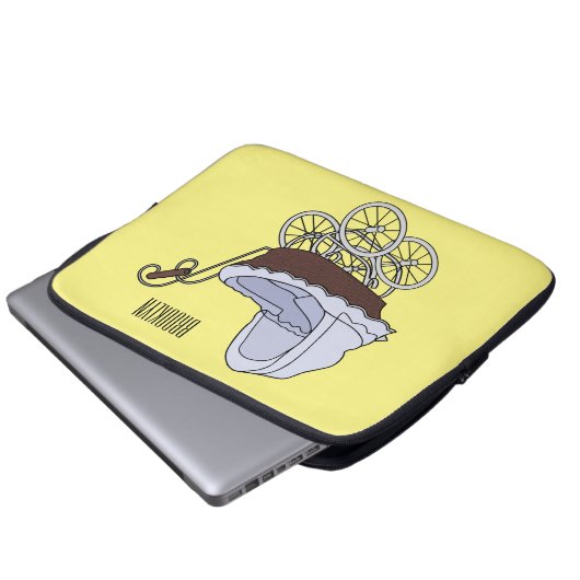 Cartoon-Abbildung Laptopschutzhülle (Vorne Knopf)