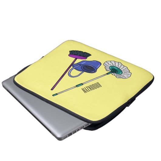 Cartoon-Abbildung Laptopschutzhülle (Vorne Knopf)