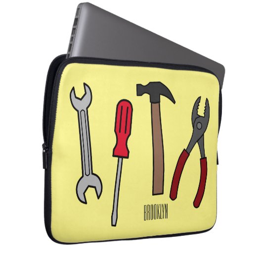 Cartoon-Abbildung Laptopschutzhülle (Vorne Rechts)