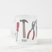 Cartoon-Abbildung Mattglastasse (Vorderseite Links)