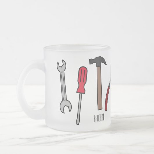 Cartoon-Abbildung Mattglastasse (Links)