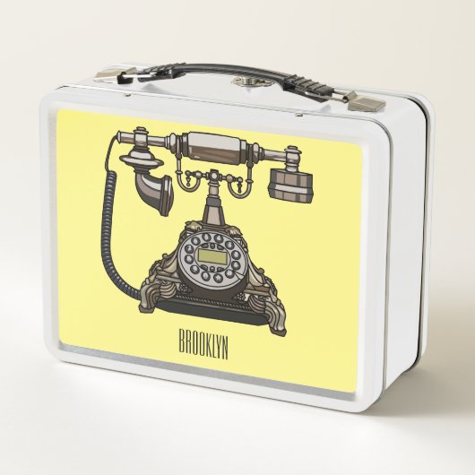 Cartoon-Abbildung Metall Brotdose (Rückseite)