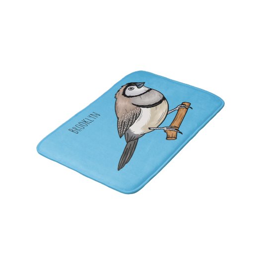 Cartoon-Abbildung mit Doppelbarsch Badematte (Schrägansicht)