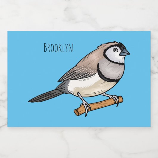 Cartoon-Abbildung mit Doppelbarsch Lebensmitteletikett (Einzelnes Label)