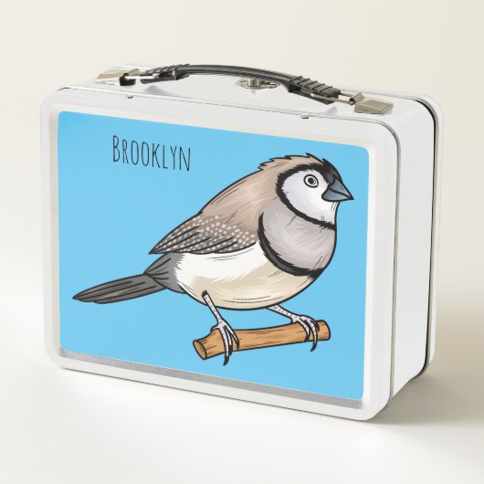 Cartoon-Abbildung mit Doppelbarsch Metall Brotdose (Rückseite)