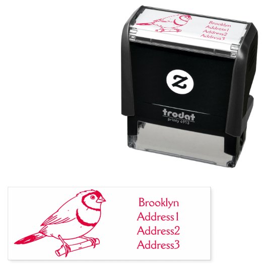 Cartoon-Abbildung mit Doppelbarsch Permastempel (Beispiel)