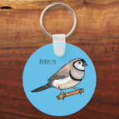 Cartoon-Abbildung mit Doppelbarsch Schlüsselanhänger (Vorderseite)