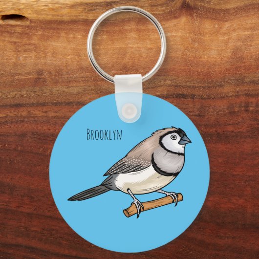 Cartoon-Abbildung mit Doppelbarsch Schlüsselanhänger (Vorderseite)