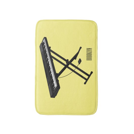 Cartoon-Abbildung mit Tastatur Badematte (Vorderseite Vertikal)