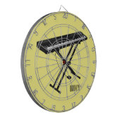 Cartoon-Abbildung mit Tastatur Dartscheibe (Vorderseite Links)