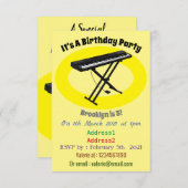 Cartoon-Abbildung mit Tastatur Einladung (Vorne/Hinten)