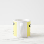 Cartoon-Abbildung mit Tastatur Espressotasse (Rückseite)