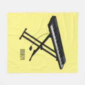 Cartoon-Abbildung mit Tastatur Fleecedecke (Vorderseite (Horizontal))