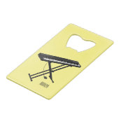 Cartoon-Abbildung mit Tastatur Geldbeutel Flaschenöffner (Rückseite Schrägansicht)