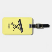 Cartoon-Abbildung mit Tastatur Gepäckanhänger (Vorderseite horizontal)