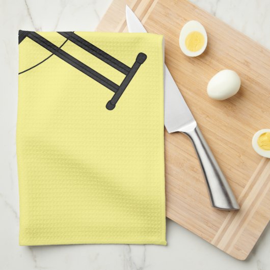 Cartoon-Abbildung mit Tastatur Geschirrtuch (Viertel Falte)