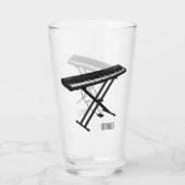 Cartoon-Abbildung mit Tastatur Glas (Rückseite)