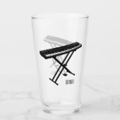 Cartoon-Abbildung mit Tastatur Glas (Vorderseite)