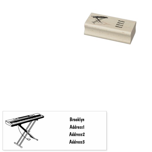 Cartoon-Abbildung mit Tastatur Gummistempel (Stempel)