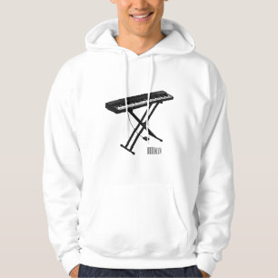 Cartoon-Abbildung mit Tastatur Hoodie