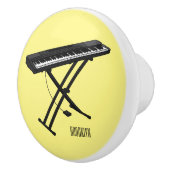 Cartoon-Abbildung mit Tastatur Keramikknauf (Rechts)