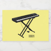 Cartoon-Abbildung mit Tastatur Lebensmitteletikett (Einzelnes Label)