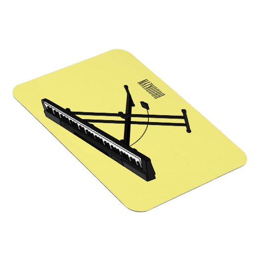 Cartoon-Abbildung mit Tastatur Magnet (Rechte Seite)