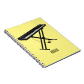 Cartoon-Abbildung mit Tastatur Notizblock (Rechte Seite)