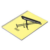 Cartoon-Abbildung mit Tastatur Notizblock (Linke Seite)