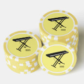 Cartoon-Abbildung mit Tastatur Pokerchips (Stapel)