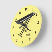 Cartoon-Abbildung mit Tastatur Runde Wanduhr (Winkel)