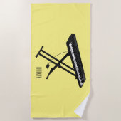 Cartoon-Abbildung mit Tastatur Strandtuch (Vorderseite)