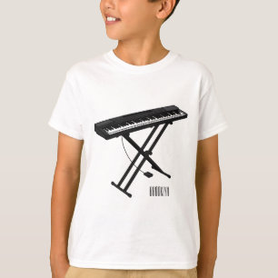 Cartoon-Abbildung mit Tastatur T-Shirt