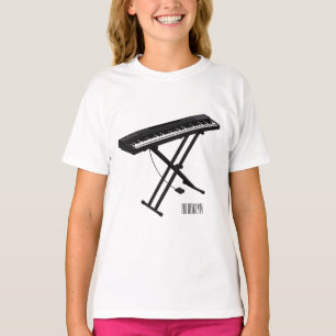 Cartoon-Abbildung mit Tastatur T-Shirt