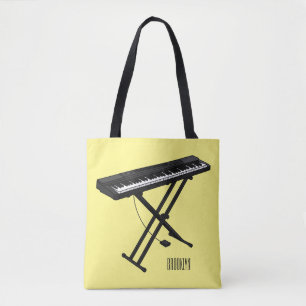 Cartoon-Abbildung mit Tastatur Tasche