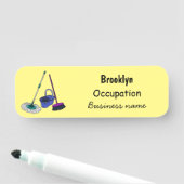 Cartoon-Abbildung Namensschild (Beispiel)