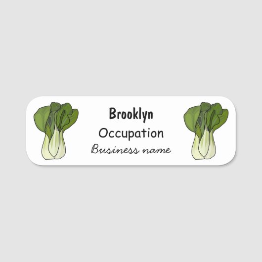 Cartoon-Abbildung Namensschild (Vorderseite)