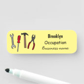 Cartoon-Abbildung Namensschild (Beispiel)