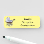 Cartoon-Abbildung Namensschild (Beispiel)