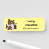 Cartoon-Abbildung Namensschild (Beispiel)