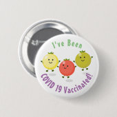 Cartoon-Abbildung niedlicher Kirschtomaten Button (Vorne & Hinten)