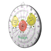 Cartoon-Abbildung niedlicher Kirschtomaten Dartscheibe (Vorderseite rechts)